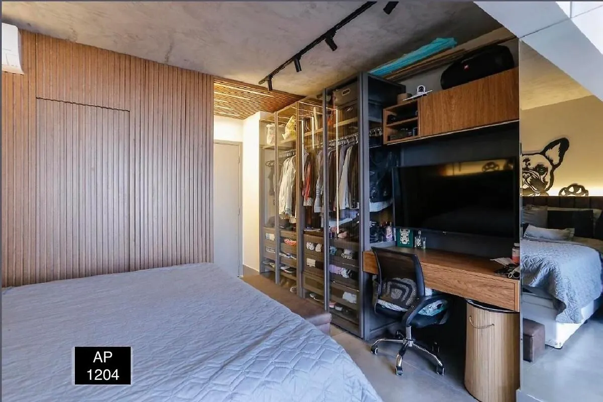 Appartamento Studio 1204 Com Vista Livre E Andar Alto San Paolo Brasile