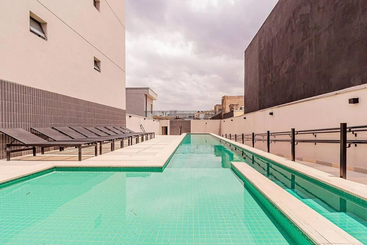 Studio 1204 Com Vista Livre E Andar Alto San Paolo Brasile